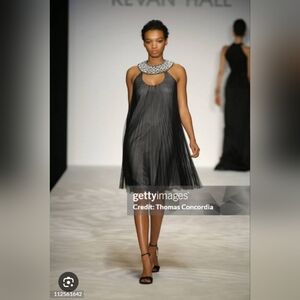 Kevan Hall Runway Dress Black Midi Size 14 Used